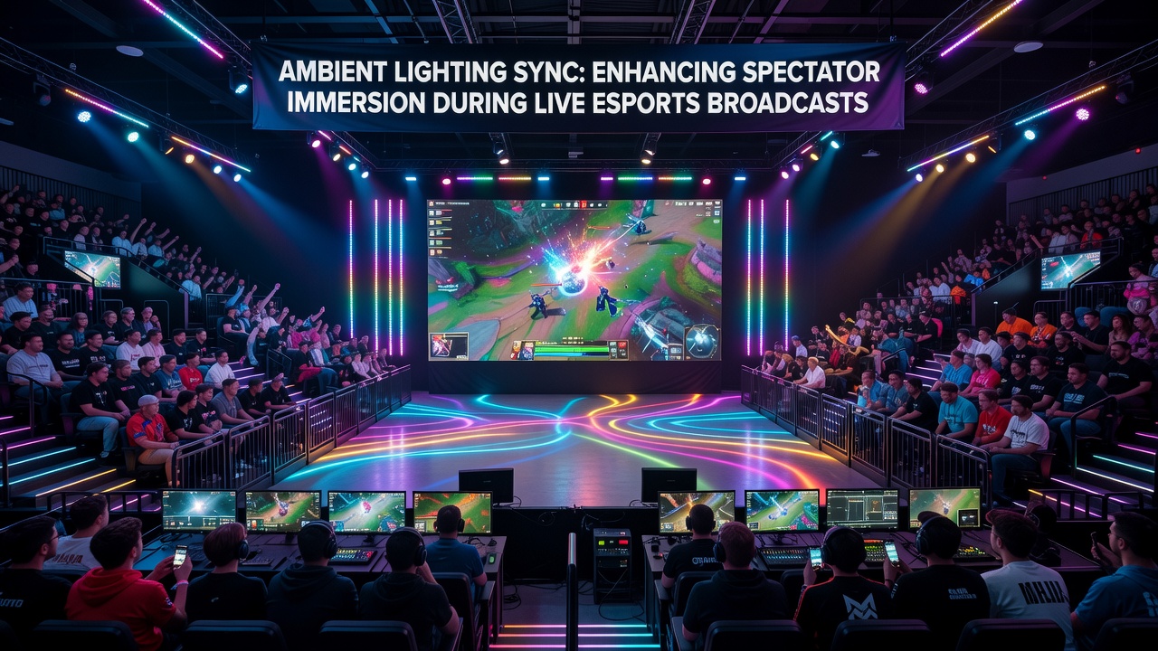 Close-up of synchronized LED panels responding to on-screen gameplay during an esports event