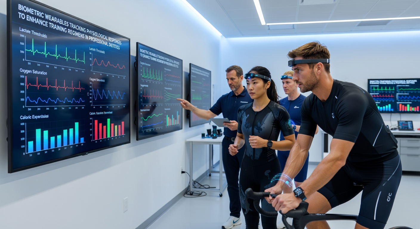 Close-up of biometric data dashboard displaying real-time physiological metrics for an esports team