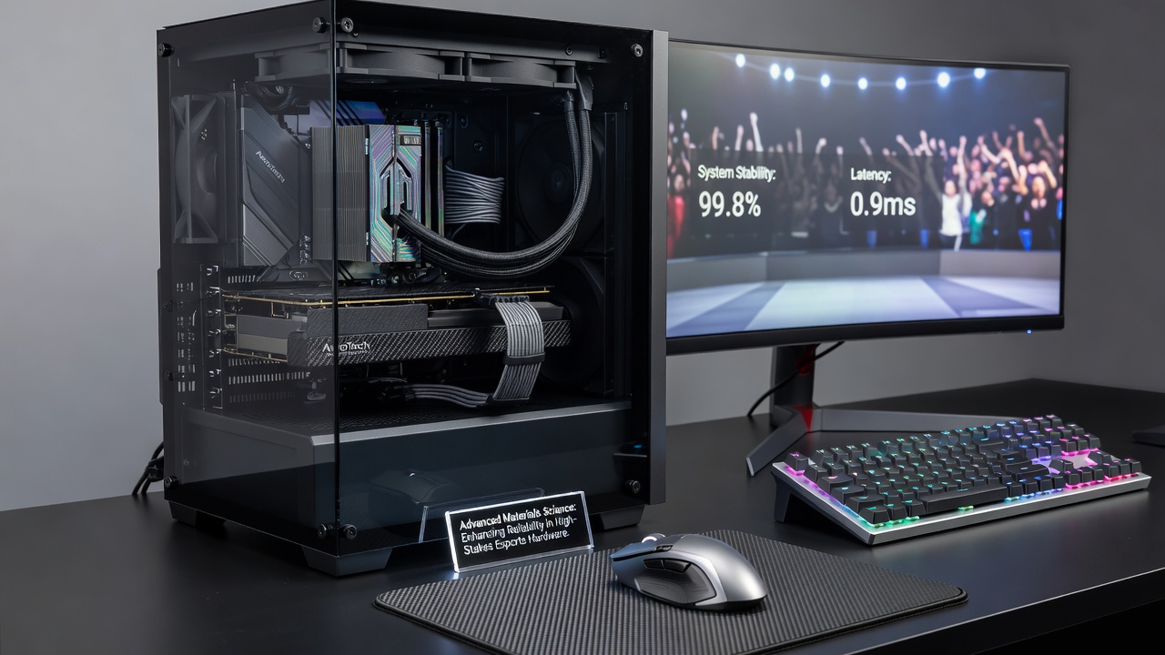 Advanced materials used in esports hardware components including polymer composites and thermal interfaces
