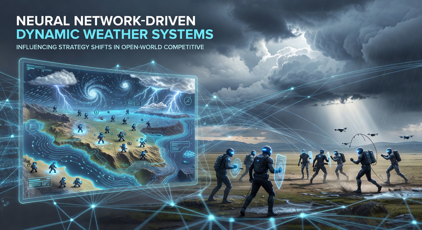 Racing teams reviewing neural weather predictions on tactical overlays during a circuit event